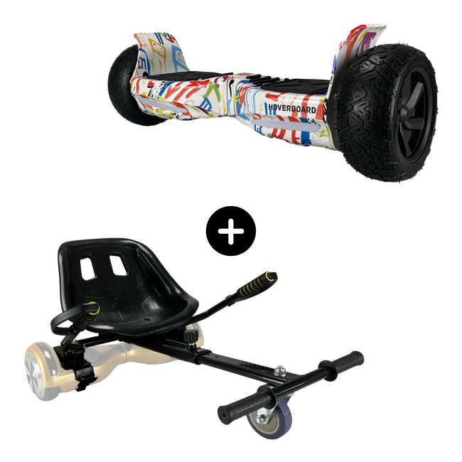 Off Road Hoverboard 8,5 inch Graffiti Wit actie